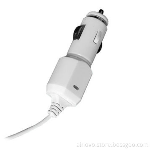 Car charger with helical cable, different adapters available